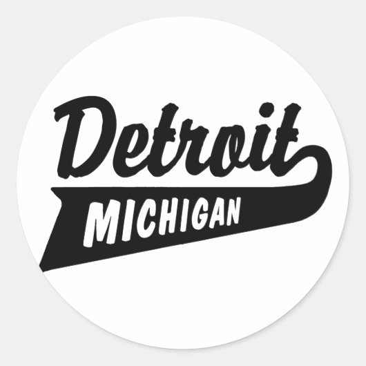 Detroit Ronde Sticker (Voorkant)