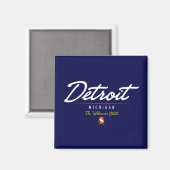 Detroit script magneet (Voorkant / Achterkant)