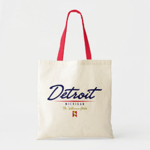 Detroit script tote bag