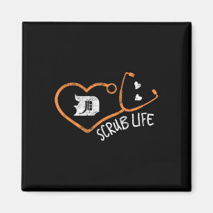 Detroit Scrub Life Michigan Nurse Shirt Medical Te Magneet