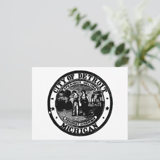 Detroit Seal Briefkaart (Staand voorkant)