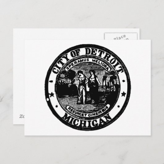 Detroit Seal Briefkaart (Voorkant / Achterkant)