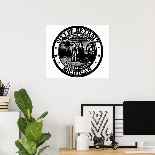 Detroit Seal Poster (Thuiskantoor)