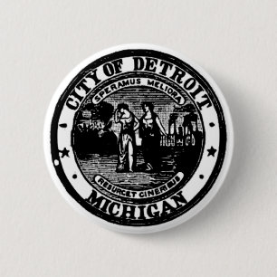 Detroit Seal Ronde Button 5,7 Cm