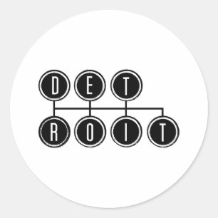 Detroit Shifter Ronde Sticker