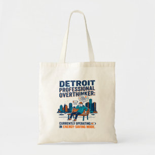 Detroit Silhouette Persoon Rust Energiebesparingsm Tote Bag