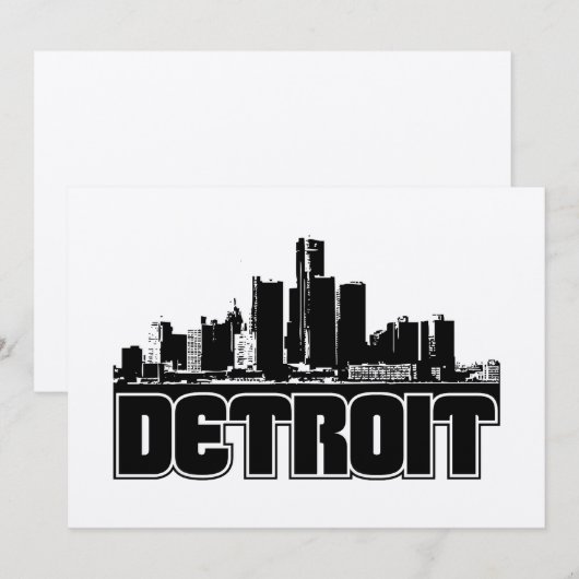 Detroit Skyline (Voorkant / Achterkant)