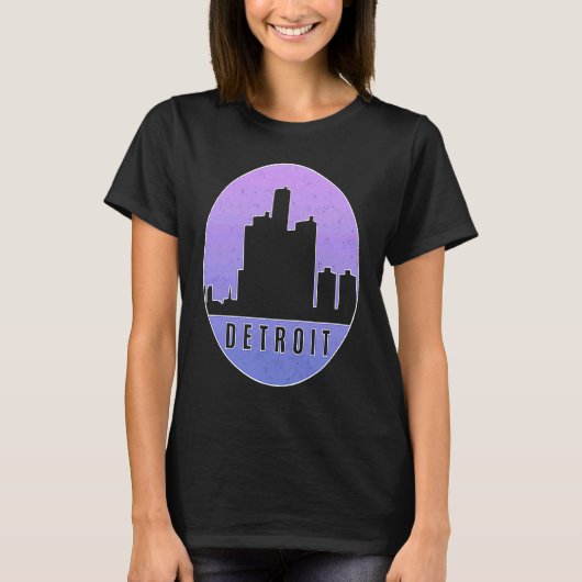 Detroit Skyline 1 T-shirt (Voorkant)