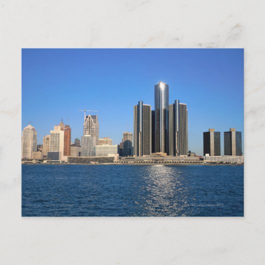 Detroit skyline 2 briefkaart (Voorkant)