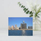 Detroit skyline 2 briefkaart (Staand voorkant)
