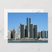 Detroit Skyline 4 Briefkaart (Voorkant / Achterkant)