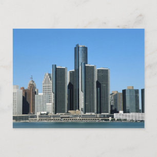 Detroit Skyline 4 Briefkaart