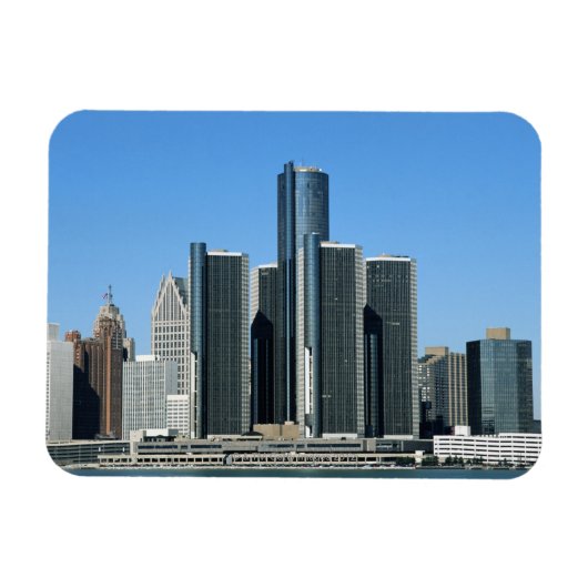 Detroit Skyline 4 Magneet (Horizontaal)