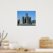 Detroit Skyline 4 Poster (Keuken)