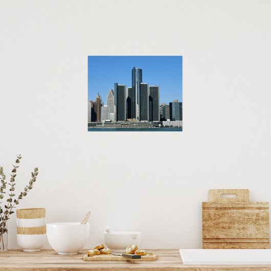 Detroit Skyline 4 Poster (Keuken)
