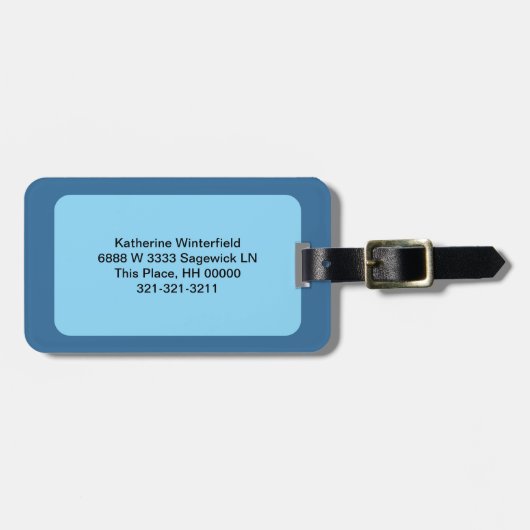 Detroit Skyline Abstracte kunst Bagagelabel (Voorkant horizontaal)