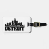 Detroit Skyline Bagagelabel (Voorkant horizontaal)