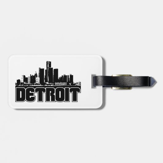 Detroit Skyline Bagagelabel (Achterkant horizontaal)