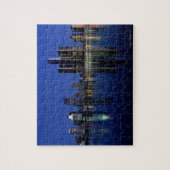 Detroit Skyline bij nacht Legpuzzel (Verticaal)