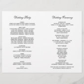 Detroit Skyline Black Art Deco Wedding Programs (Achterkant)