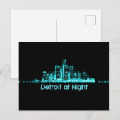 Detroit Skyline Briefkaart (Voorkant / Achterkant)