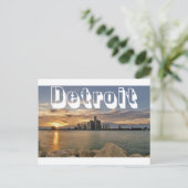 Detroit Skyline Briefkaart (Staand voorkant)