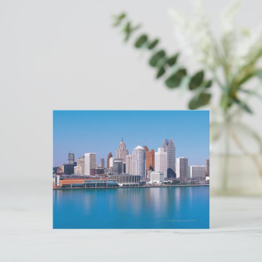 Detroit skyline briefkaart (Staand voorkant)