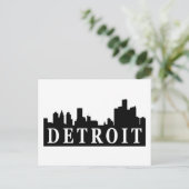 Detroit Skyline Briefkaart (Staand voorkant)