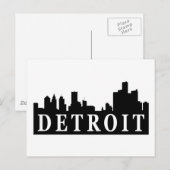 Detroit Skyline Briefkaart (Voorkant / Achterkant)