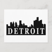 Detroit Skyline Briefkaart (Voorkant)