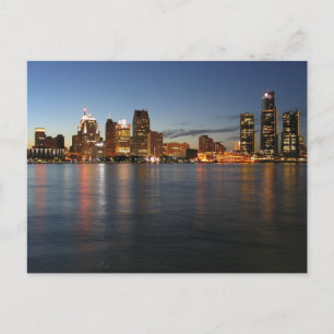 Detroit Skyline Briefkaart