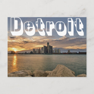 Detroit Skyline Briefkaart