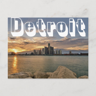 Detroit Skyline Briefkaart