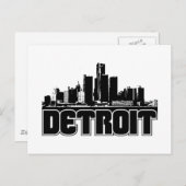 Detroit Skyline Briefkaart (Voorkant / Achterkant)