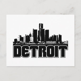 Detroit Skyline Briefkaart