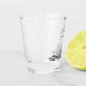 Detroit Skyline bruiloft gunst Cheers Shot Glass Glas (Links)