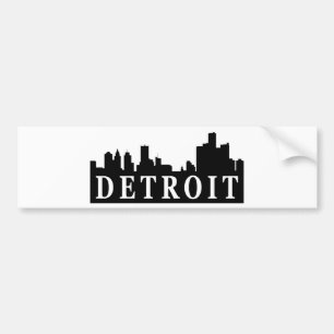 Detroit Skyline Bumpersticker