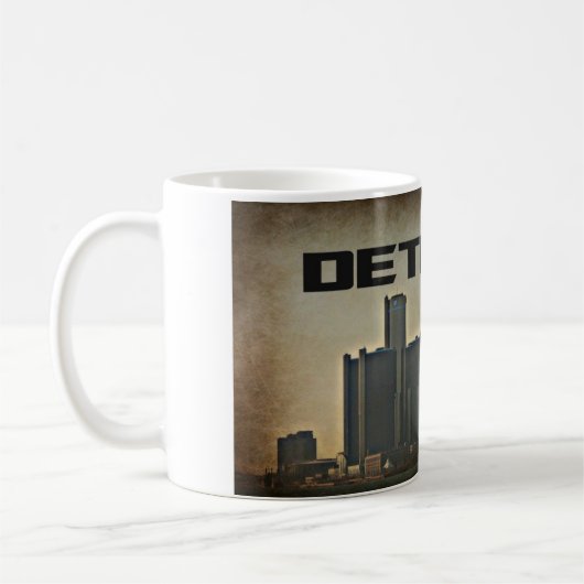 Detroit Skyline Coffee Mok (Links)
