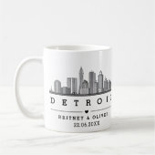 DETROIT Skyline – Custom Wedding favor Koffiemok (Links)