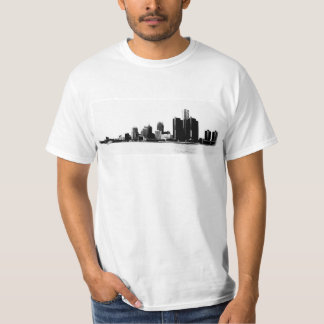 Detroit Skyline Foto T-shirt