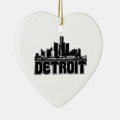 Detroit Skyline Keramisch Ornament (Rechts)