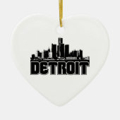 Detroit Skyline Keramisch Ornament (Voorkant)