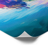 Detroit Skyline Kleurrijke Abstracte Kunst Poster (Hoek)