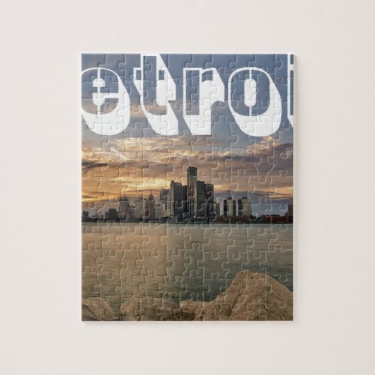 Detroit Skyline Legpuzzel (Verticaal)