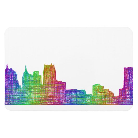 Detroit skyline magneet (Horizontaal)