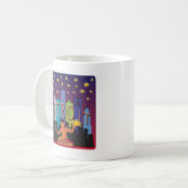 Detroit Skyline Mega Color Koffiemok (Voorkant links)
