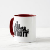 Detroit Skyline Mok (Voorkant links)
