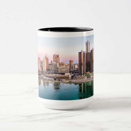 Detroit Skyline op Dawn Mok (Midden)