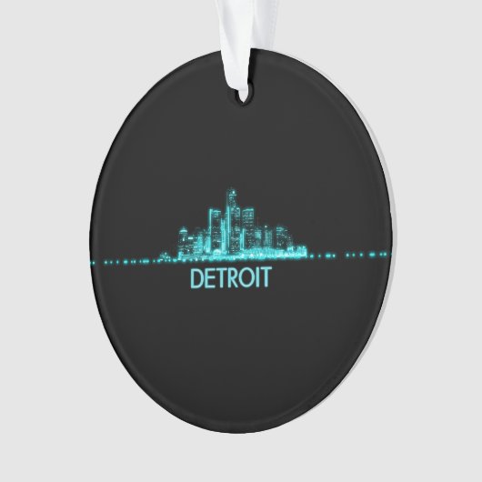 Detroit Skyline Ornament (voorkant)
