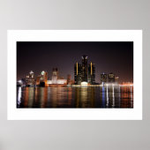 Detroit Skyline Poster (Voorkant)